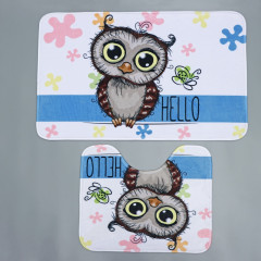 Набор ковриков для ванной и туалета «Совушки парочка» - Фото 1