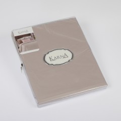 Простыня (сатин, 240x260 см), цвет кофейный - Фото 1