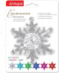 Фигура светодиодная «Снежинка» на присоске - Фото 1