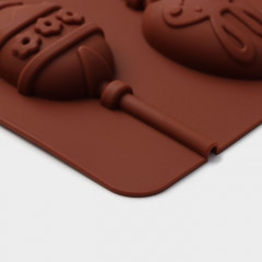 Форма силиконовая для для леденцов, с палочками «Пасхальный кролик» - Фото 3