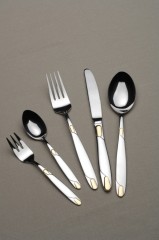 Набор столовых приборов Straight Gold (72 предмета) в кейсе - Фото 2