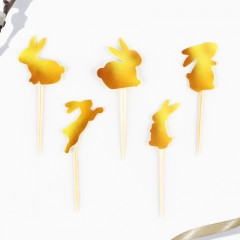 Набор трафаретов и топперов для украшения пасхальной выпечки «Зайки» - Фото 1