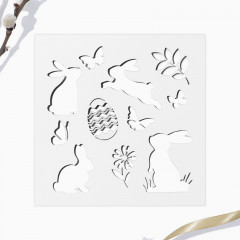 Набор трафаретов и топперов для украшения пасхальной выпечки «Зайки» - Фото 2