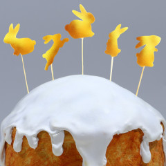 Набор трафаретов и топперов для украшения пасхальной выпечки «Зайки» - Фото 4