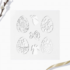 Набор трафаретов и топперов для украшения пасхальной выпечки «ХВ» - Фото 2