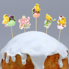 Набор трафаретов и топперов для украшения пасхальной выпечки «Светлой Пасхи» - Фото 4