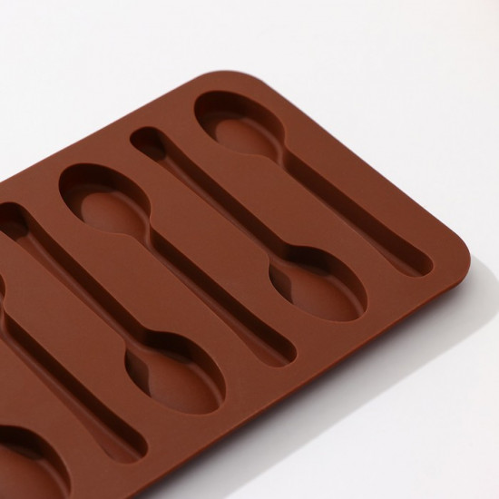 Форма силиконовая для льда и кондитерских украшений «Ложечки»