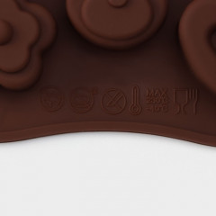 Форма силиконовая для льда и кондитерских украшений «Мишка, цветок, сердце» - Фото 5