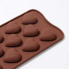 Форма силиконовая для кондитерских украшений «Сердечки» - Фото 2