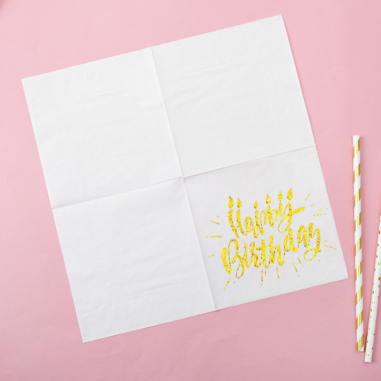 Салфетки бумажные «Happy birthday»