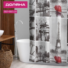 Штора для ванной «Париж ретро» - Фото 1