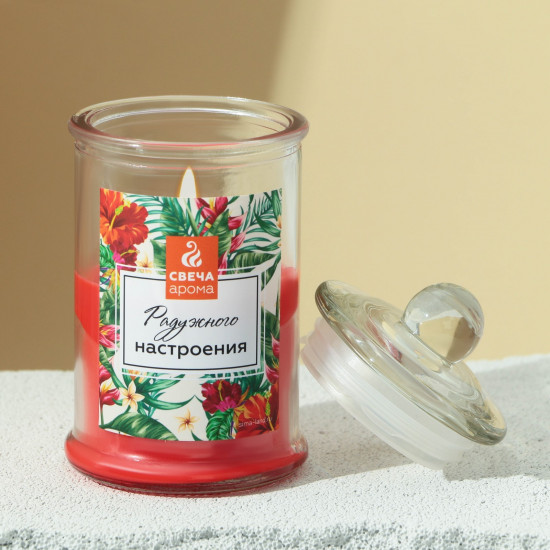 Свеча в банке «Радужного настроения»