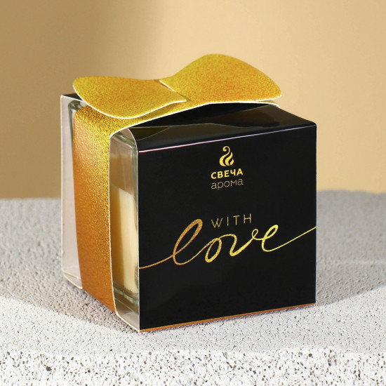 Свеча в стакане «With love»