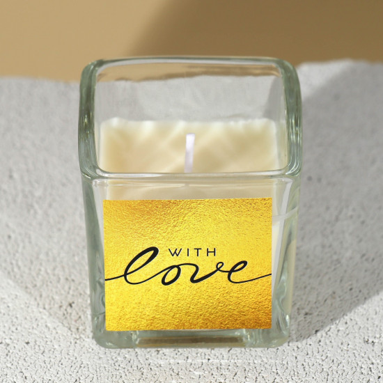 Свеча в стакане «With love»