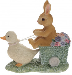 Фигурка декоративная «Заяц с уткой» - Фото 2