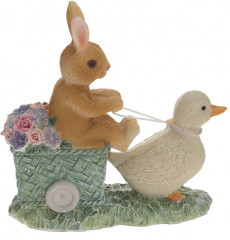 Фигурка декоративная «Заяц с уткой» - Фото 3