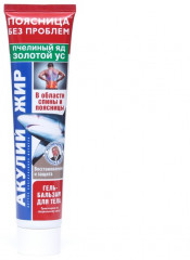 Гель-бальзам для тела с пчелиным ядом и с золотым усом «Акулий жир» - Фото 1