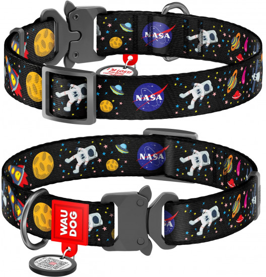 Ошейник для собак с QR-паспортом «Nasa»