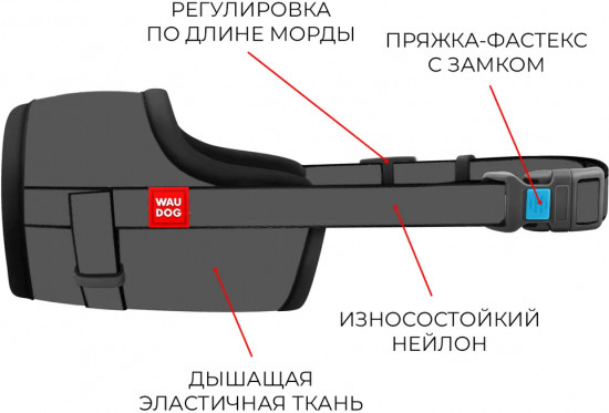 Намордник регулируемый «Шотландка красная»