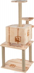 Игровой комплекс для кошек, 55 х 55 х 140 см, бежевый - Фото 1