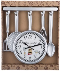Часы настенные кварцевые «Chef Kitchen» (34х32 см) - Фото 1
