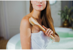 Щётка массажная для тела с ручкой - Фото 4