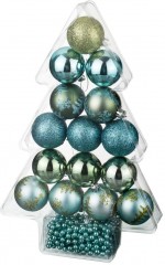Набор елочных украшений (15 шаров, гирлянда) - Фото 1