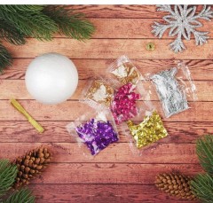 Новогодний шар с пайетками №8 - Фото 1