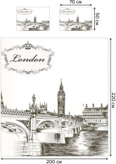 Комплект постельного белья «Лондонские очертания» - Фото 2