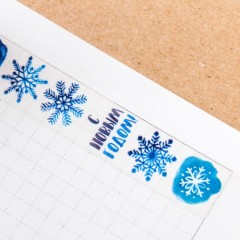 Лента клейкая декоративная «Чудные снежинки» - Фото 1