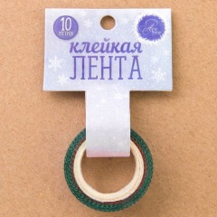 Лента клейкая декоративная «Морозная снежинки» - Фото 2