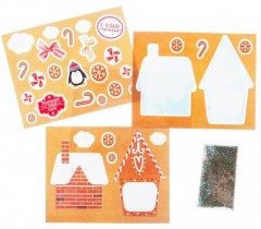 Шильдик-шейкер с блестками «Имбирные домики» - Фото 1