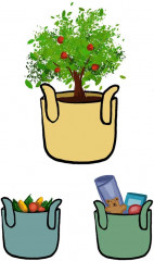 Мешок для хранения и рассады декоративный - Фото 3