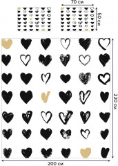 Комплект постельного белья «Рисунки сердец» - Фото 1