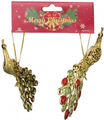 Набор елочных украшений «Павлины» (2 шт, 15 см) - Фото 1