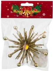 Елочное украшение «Звездочка» (11 см) золотой - Фото 1