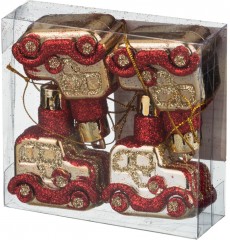 Набор елочных украшений «Машинки» (5 см, 4 шт) - Фото 1