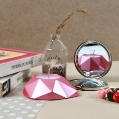 Свеча декоративная с подсвечником «Сердце грань» - Фото 3