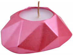 Свеча декоративная с подсвечником «Сердце грань» - Фото 1