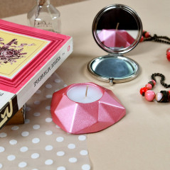 Свеча декоративная с подсвечником «Сердце грань» - Фото 5