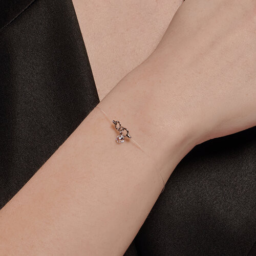 Браслет из серебра с фианитом