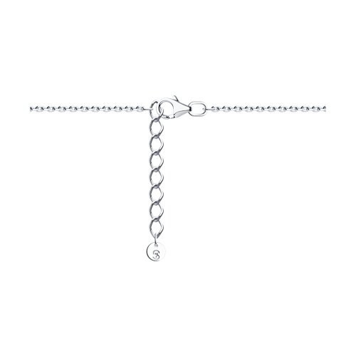 Браслет из серебра с корундами и фианитами