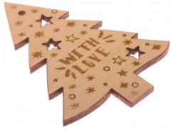 Деревянная подвеска «Елочка» - Фото 1