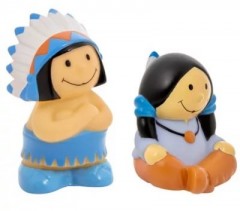 Набор игрушек-брызгалок для ванны «Индейцы» (2 шт) - Фото 1