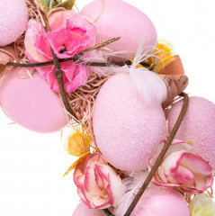 Венок пасхальный «Розовая феерия» - Фото 3