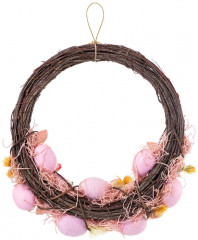 Венок пасхальный «Розовая феерия» - Фото 4
