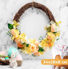 Венок пасхальный «Весеннее цветение» - Фото 1