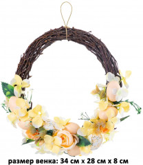 Венок пасхальный «Весеннее цветение» - Фото 2