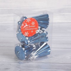 Набор елочных украшений «Снежный колокольчик» (6 шт, 5 см) - Фото 1