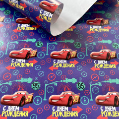 Бумага упаковочная глянцевая «Тачки» - Фото 2